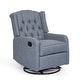 preview thumbnail 2 of 44, Mohaven Contemporary Tufted Wingback Swivel Recliner by Christopher Knight Home