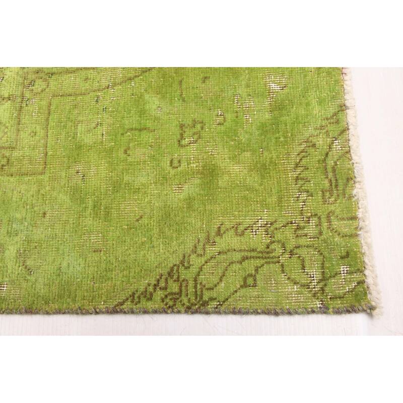 ECARPETGALLERY Hand-knotted Color Transition Lime Wool Rug - 4'4 x 7'4
