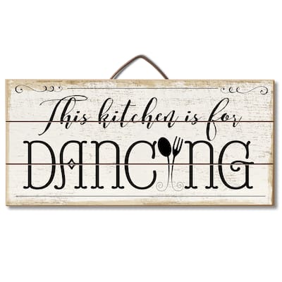 Wood Pallet Hanging Sign - Kitchen Is For Dancing