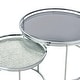 preview thumbnail 3 of 7, Elema Glam Chrome Glass Top 2-Piece Nesting Tables Set by Furniture of America