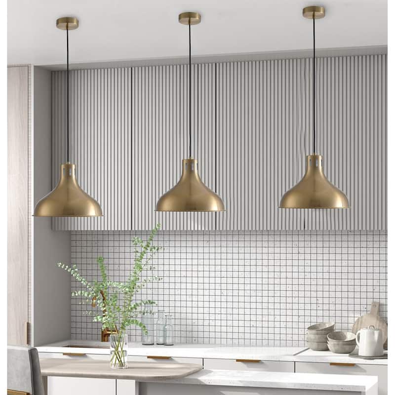 Vintage Gold 1-Light Unique Dome Shape Pendant Lighting Fixture