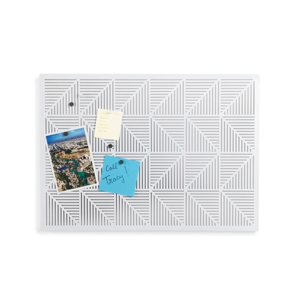 Umbra 470790 Trigon 20 3/4" Wide Steel Bulletin Board by Moe Takemura - White
