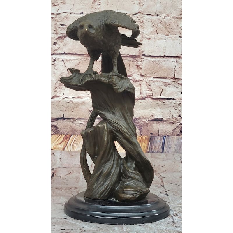 Bronze Hawk Sculpture By Mario Nick – Dynamic Avian Artwork For Nature Lovers