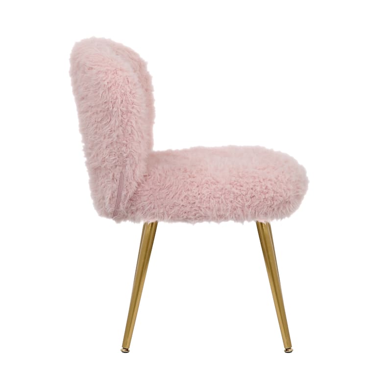 Porthos Home Hazel Dining Chairs, Plush Upholstery, Gold Metal Legs