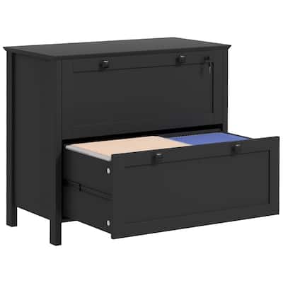 2 Drawer File Cabinet with Lock, Lateral Filing Cabinet with Keys and Adjustable Hanging Bar for Letter