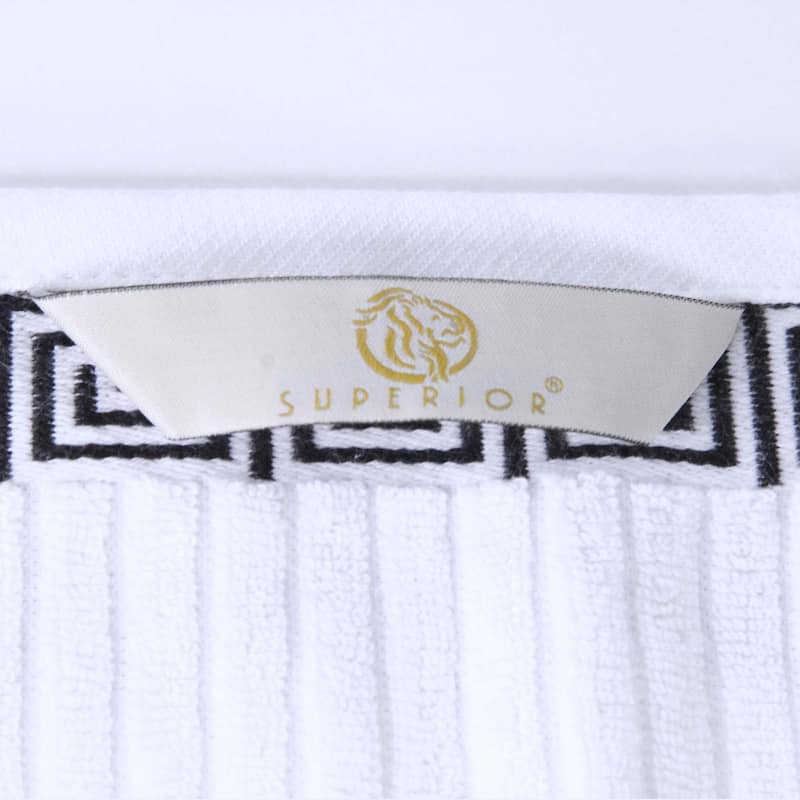 Superior Athens Cotton Floral Border Greek Key 3-Piece Towel Set