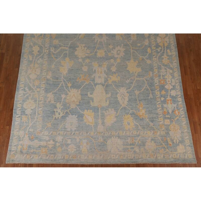 Floral / Medallion Oushak Turkish Rug Handmade Wool Carpet - 8'10"x 12'0"