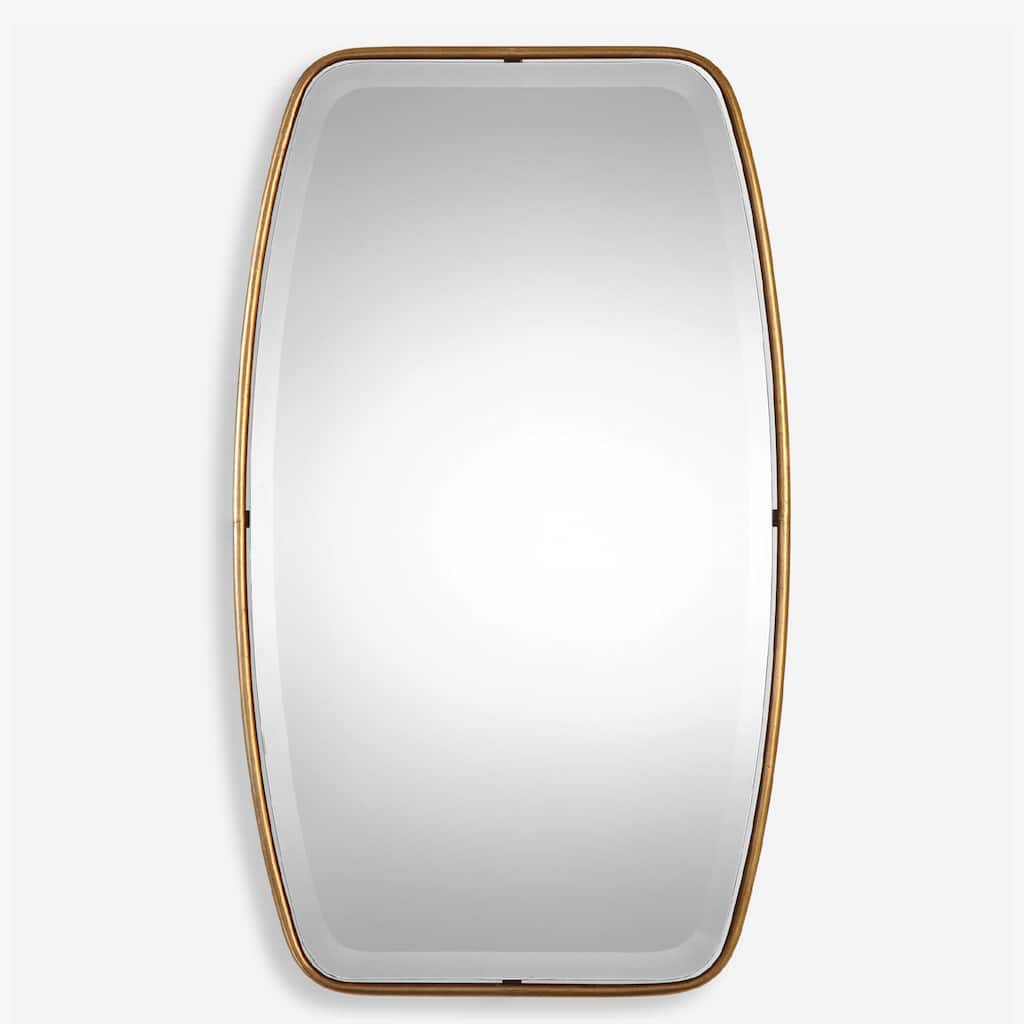 Beveled Wall Mirror - 36" - Antique Gold