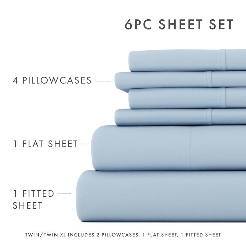 Soft Essentials Ultra-soft Deep Pocket 6-piece Microfiber Sheet Set