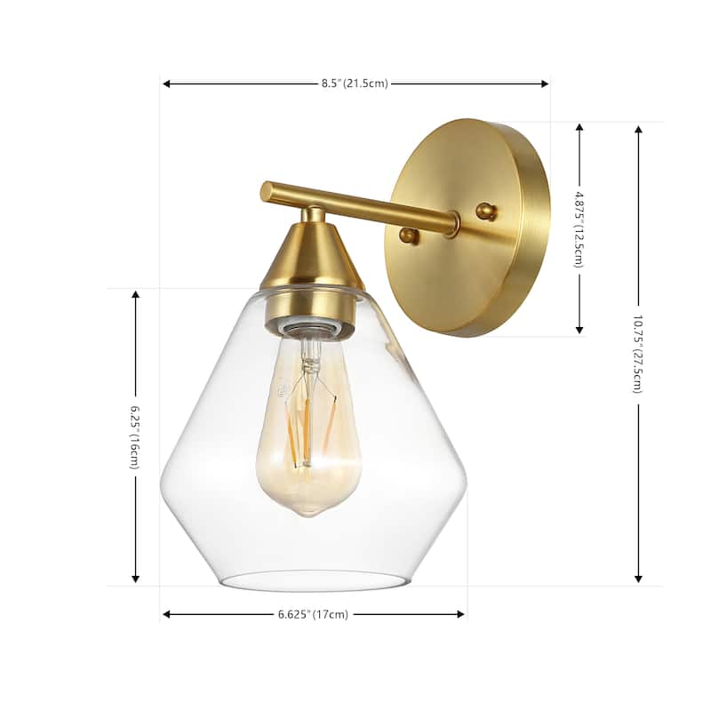 SAFAVIEH Lighting Annely 9-inch Wall Sconce (Set of 2) - 7 In. W x 9 In. D x 11 In. H - 7Wx9Dx11H