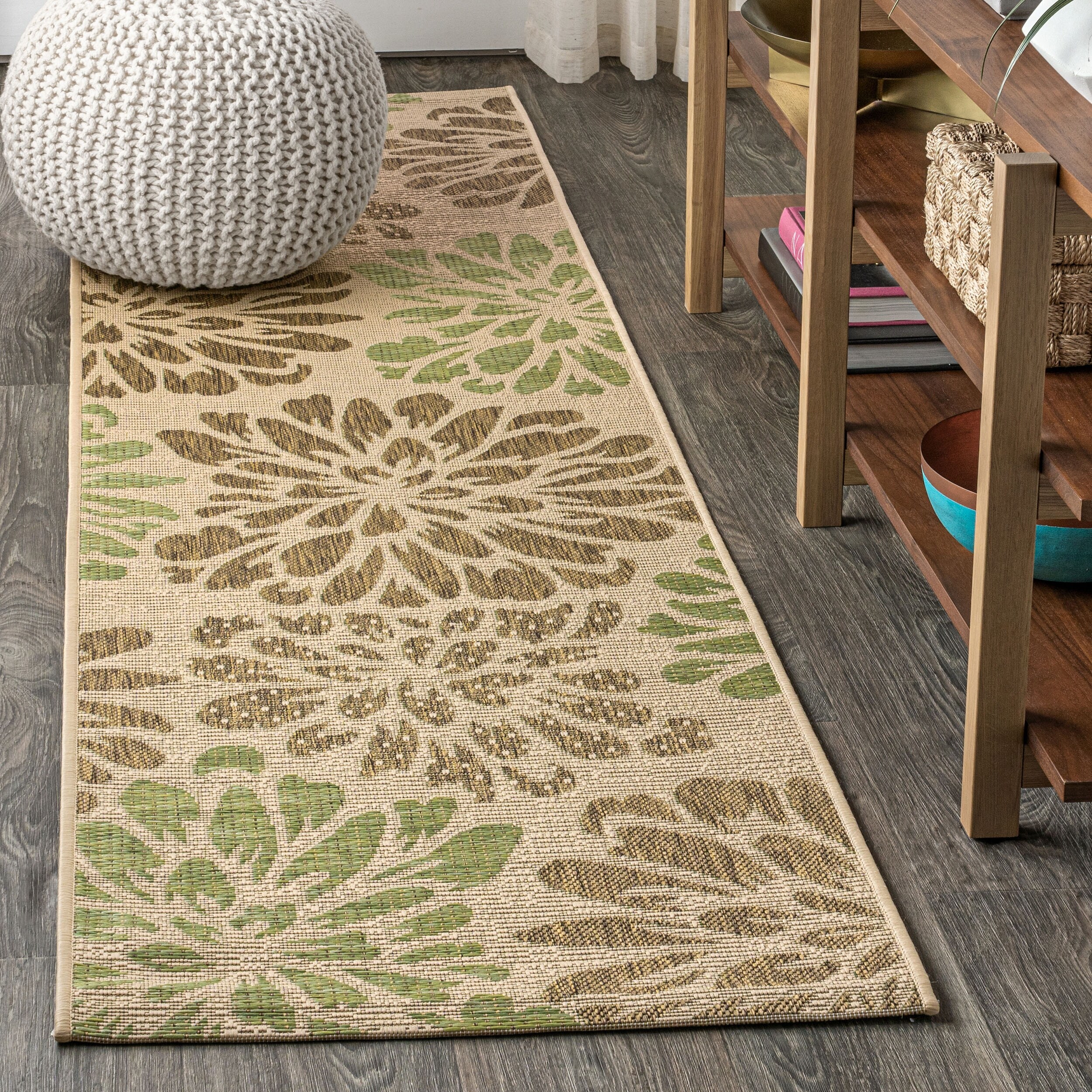Zinnia Modern Floral Textured Weave Indoor Outdoor Area Rug Overstock 28416046