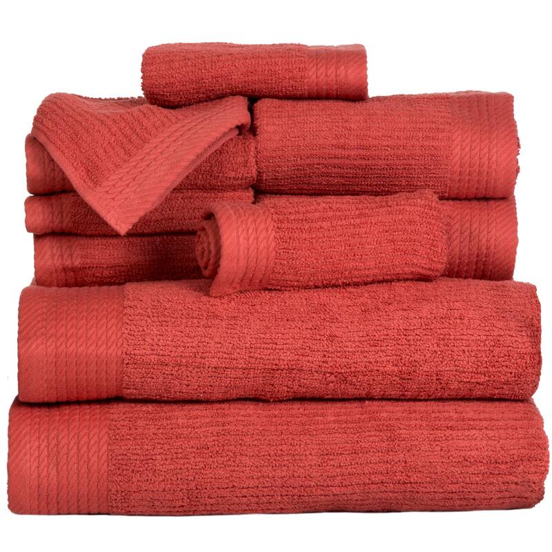 10-Piece Bath Towel Set by Lavish Home (Brick)