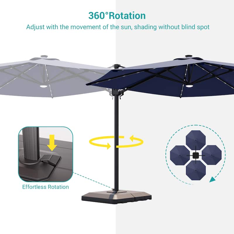 Sonkuki Outdoor 10FT LED Patio umbrella for Garden