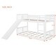 preview thumbnail 6 of 8, Twin Over Twin Bunk Bed with Slide and Ladder, White