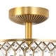 preview thumbnail 6 of 18, River of Goods Furey Bronze/Gold Tiered Glass Semi-flush Lighting Fixture - 14.75"L x 14.75"W x 15.25"H