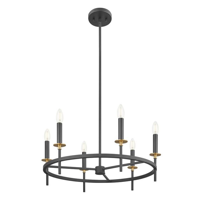Bellevue SHCH61768 6 Light 25" Wide Taper Candle Style Chandelier
