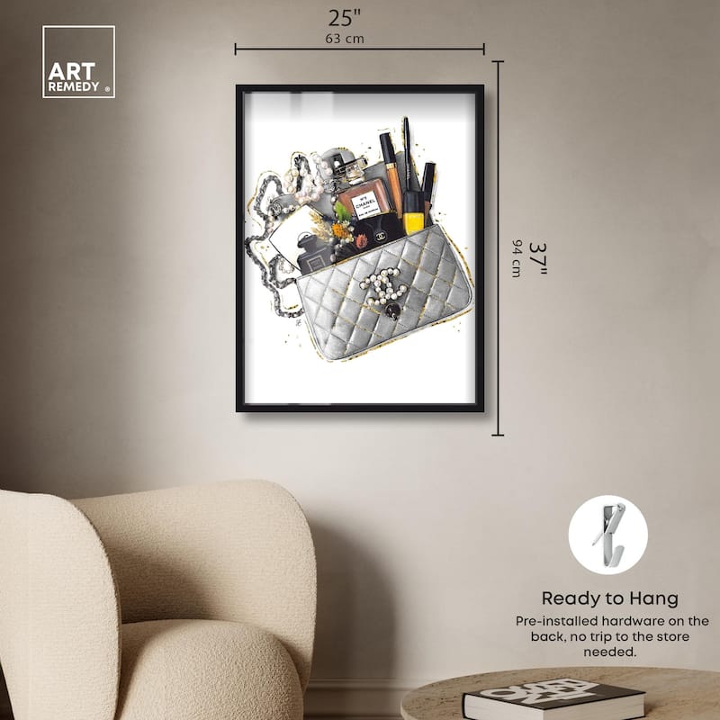 Grey Treasure Bag Shadowbox by Art Remedy
