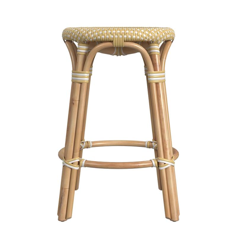 Tobias 24" Rattan Round Counter Stool