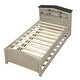preview thumbnail 12 of 12, Sturdy Construction, Twin Size Wood Platform Bed with House-shaped Storage Headboard and Trundle