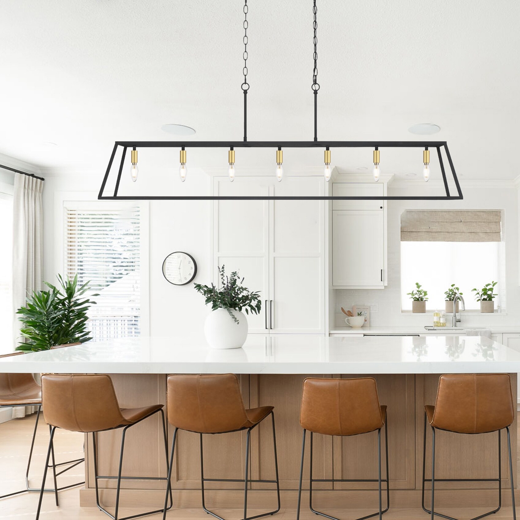 Linear deals island chandelier