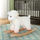 preview thumbnail 2 of 3, Plush Pink Rocking Horse Sheep for Toddlers, Lightweight and Durable Design, Supports 66 lbs