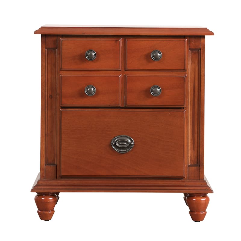 Summit 2-drawer Wood Nightstand