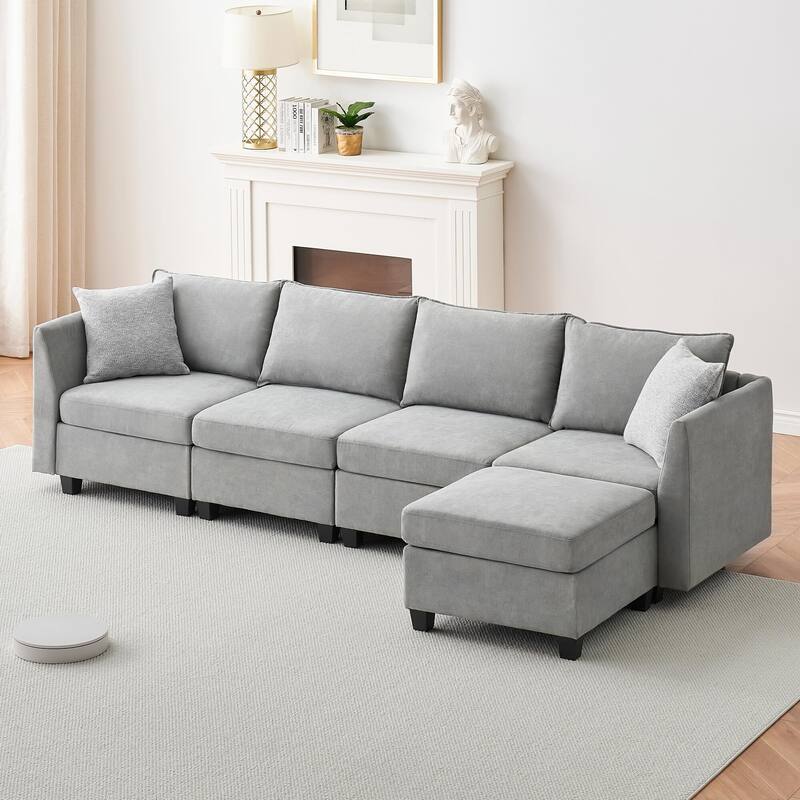 Sectional Sofa with Storage Seats