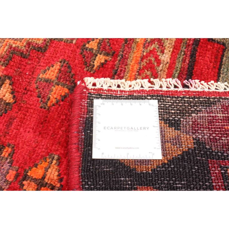 ECARPETGALLERY Hand-knotted Melis Vintage Red Wool Rug - 4'2 x 6'6