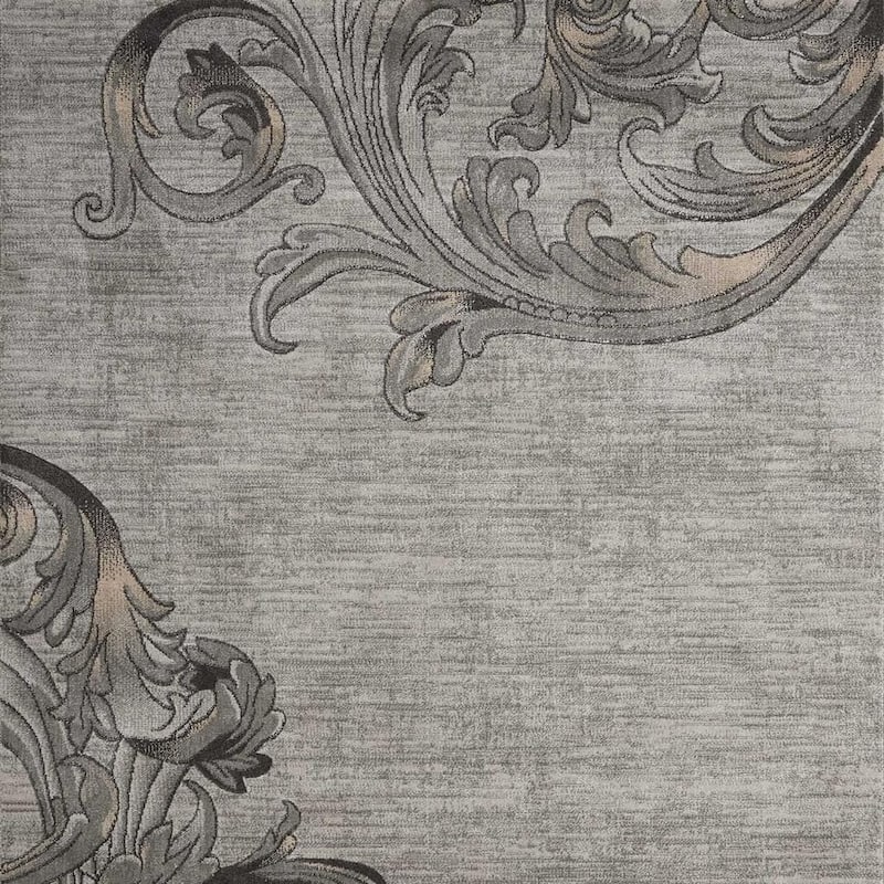 HomeRoots Damask Cottage Rectangle Area Rug - 126.00 in. x 94.00 in. x 0.50 in.