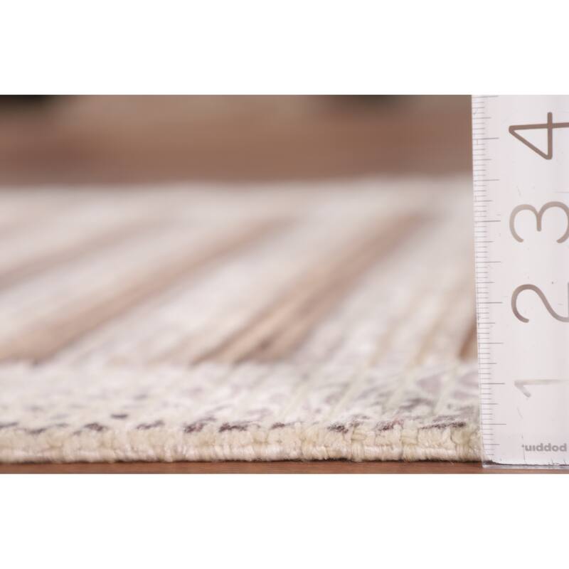 Modern Oriental Accent Rug Handmade Abstract Wool Carpet - 2'9"x 4'8"