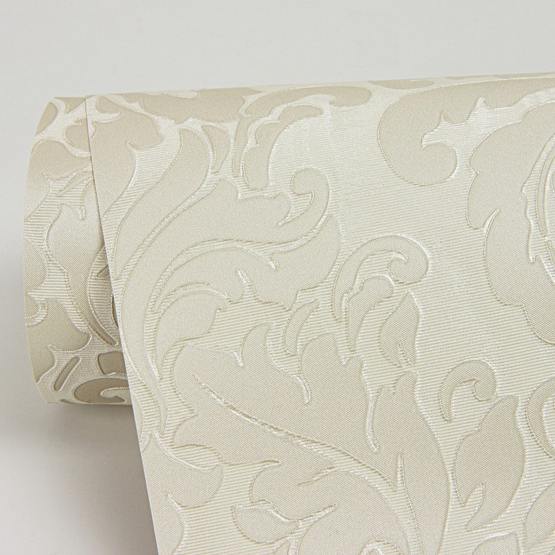 Sirpi Betina White Damask Wallpaper - 20.9 x 396 x 0.025