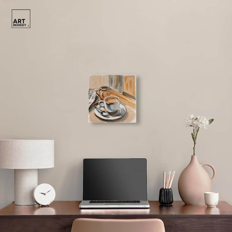 Sunday Coffee Canvas by Art Remedy, Gallery Wrapped