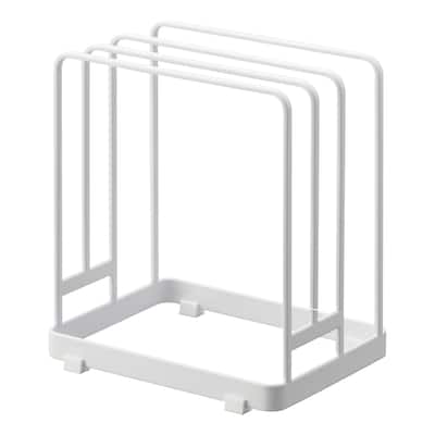 Yamazaki Home Round Cutting Board Stand, Steel - L 4.65 x W 6.3 x H 6.89 inches