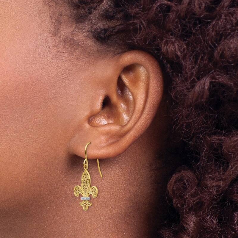Curata 14k Yellow Gold 6mm Textured Sea shell Nautical Starfish Post Earrings