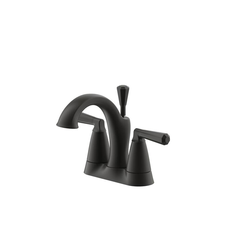 Ultra Faucets Z Collection Two-Handle 4" Centerset Lavatory Faucet - Matte Black UF45917