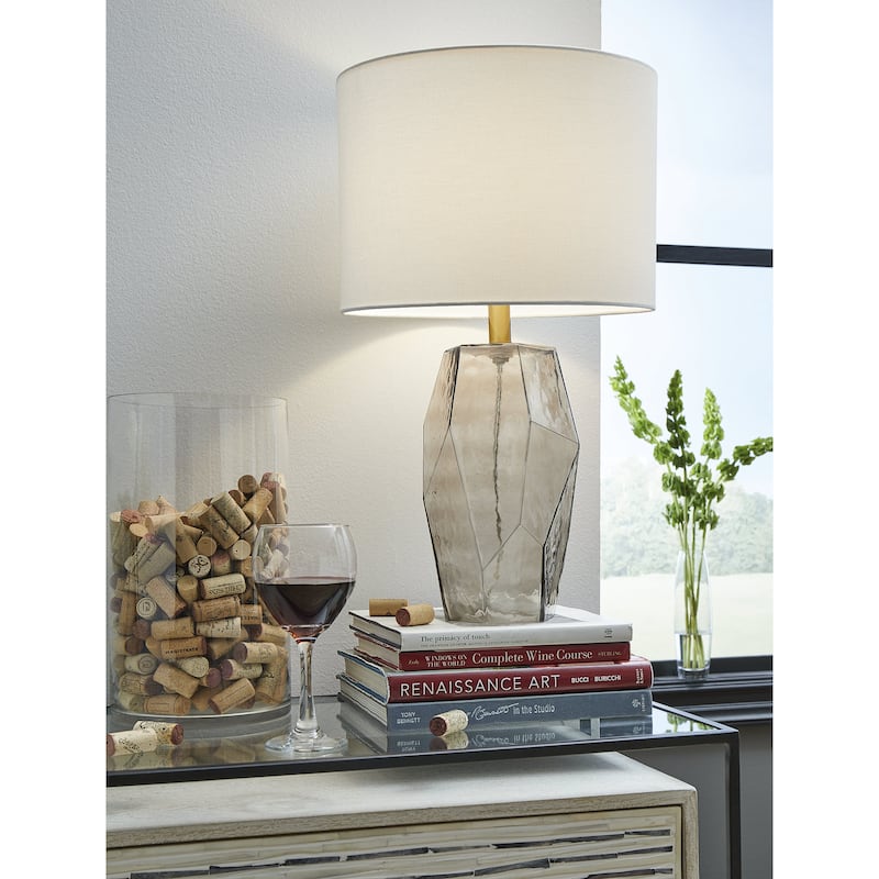 Signature Design by Ashley Taylow Gray Table Lamp - 14"W x 14"D x 24"H