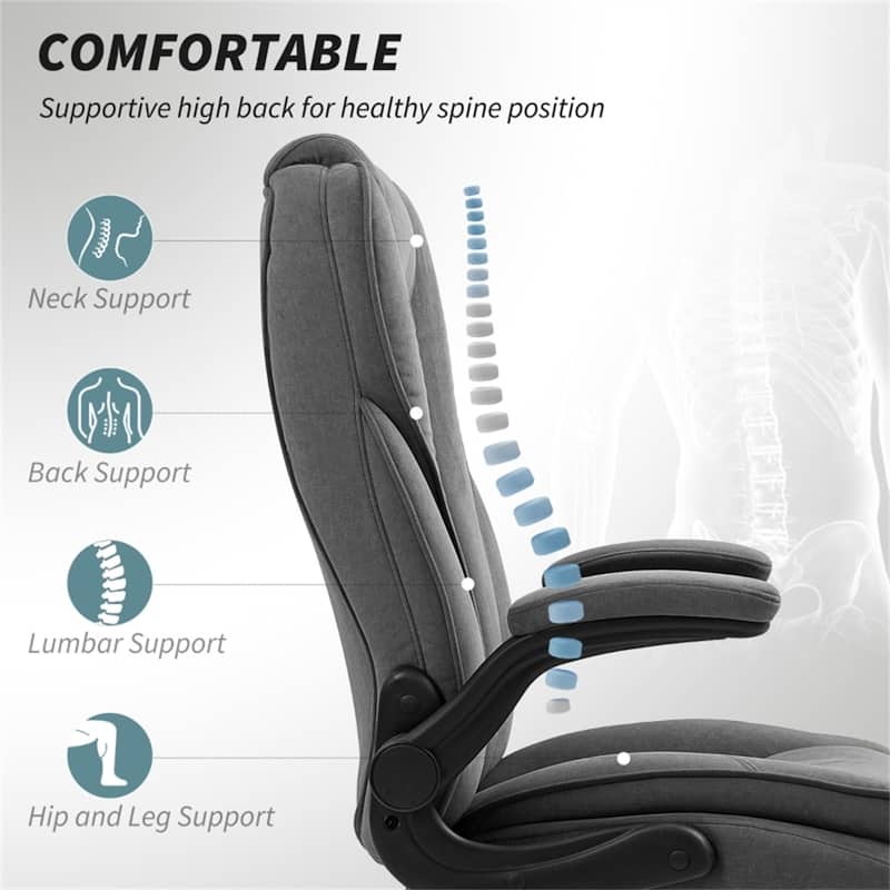 Comfortable Adjustable Height Velvet Desk Chair with Tilt Recline and Swivel Seat Steel Base - 27.6" W x 27.6" D x 44.9" -48" H