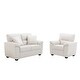preview thumbnail 6 of 52, Morden Fort Upholstered Living Room Set chair , Loveseat,2 Pieces, Faux Leather
