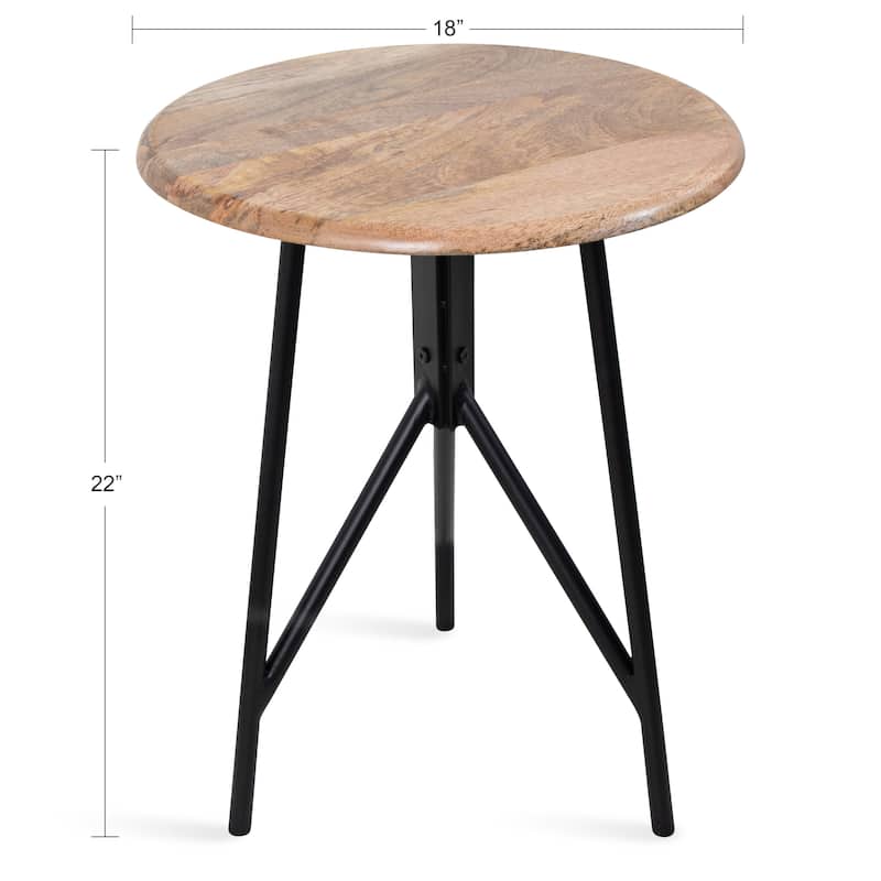 Kate and Laurel Pallson Round Wood Side Table - 18x18x22 - 18x18x22 - Natural