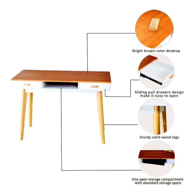 Modern Simple Style Computer Desk with Drawers