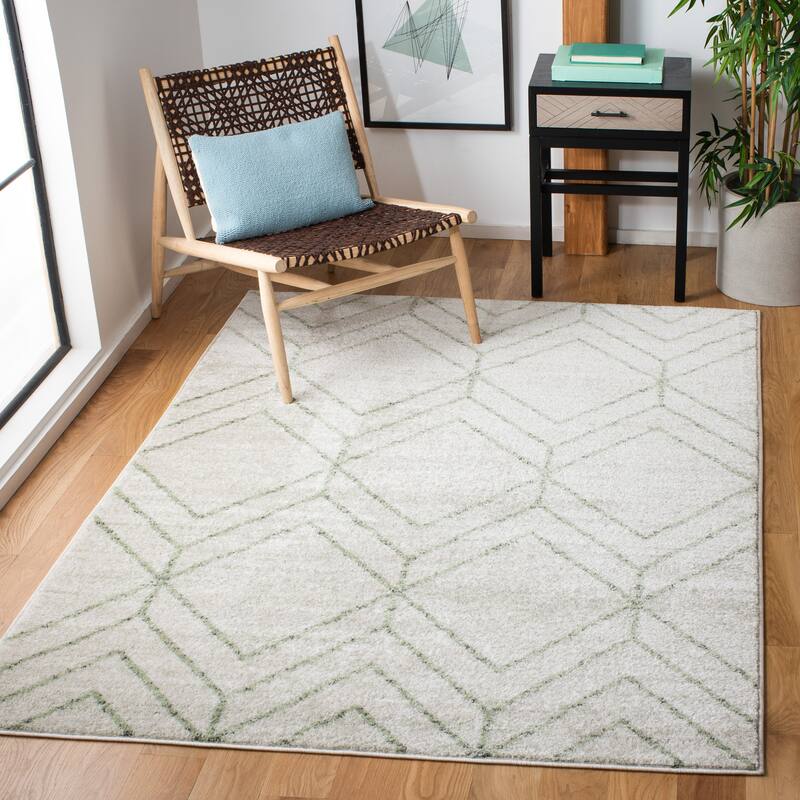 SAFAVIEH Adirondack Benilda Modern Geometric Rug - 8' x 10' - Ivory/Sage
