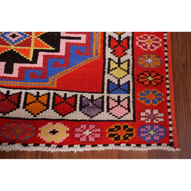 Anatolian Oriental Runner Rug Hand-Knotted Wool Carpet - 3'0"x 12'7"