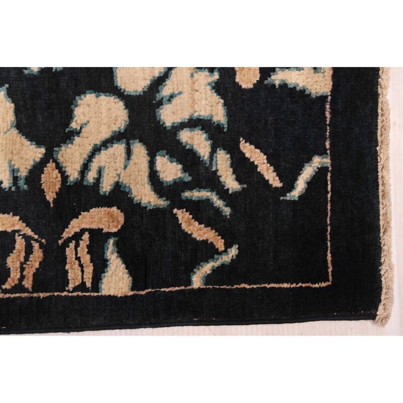 ECARPETGALLERY Hand-knotted Signature Collection Black Wool Rug - 8'0 x 10'3