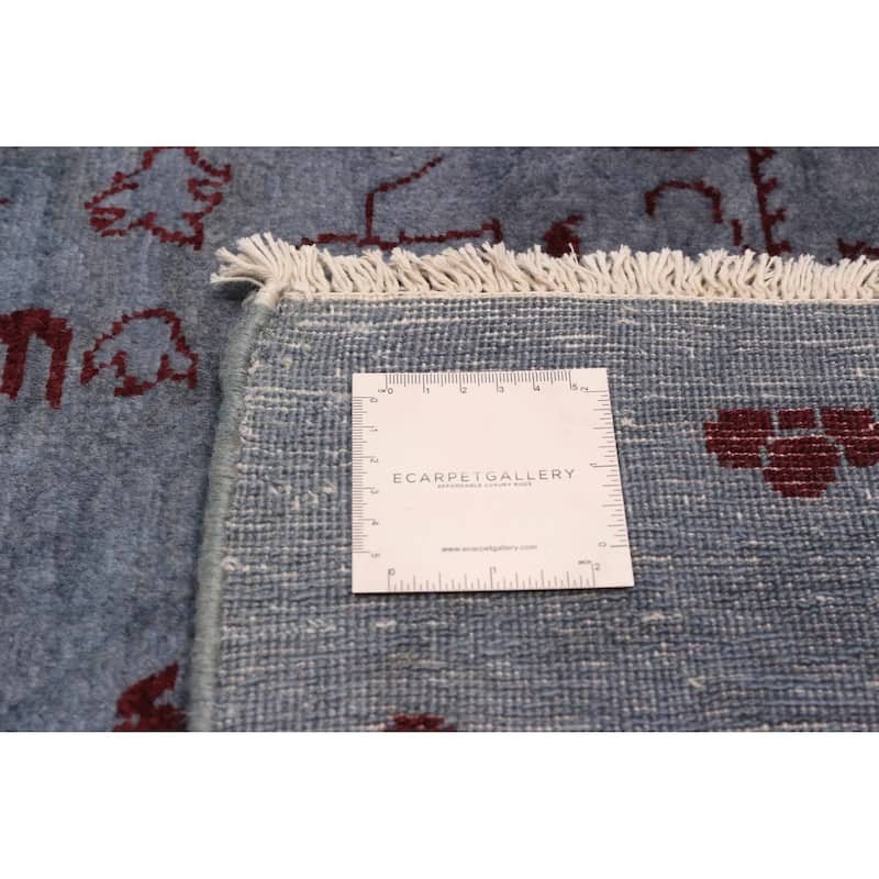 ECARPETGALLERY Hand-knotted Vibrance Denim Blue Wool Rug - 10'0 x 13'5