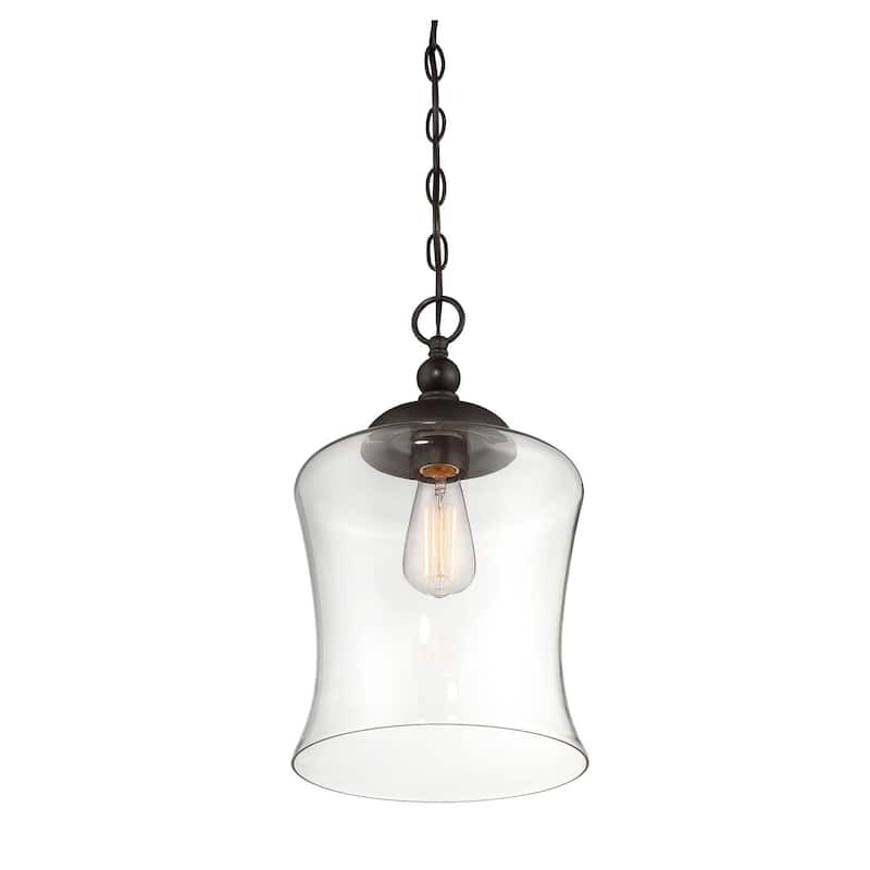 Meridian M70019 Single Light Natural Metal Pendant