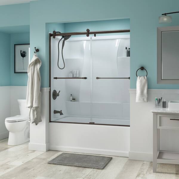 Delta Sd3276664 Windemere 60 Wide Sliding Frameless Tub Door Wide Sliding Frameless Tub Door