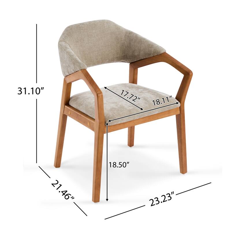 Christopher Knight Home - Avalon Modern Upholstered Dining Chair Set with Ergonomic Curved Backrest