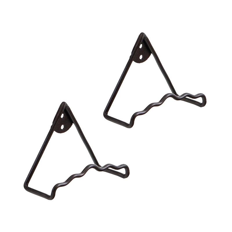 Achla Designs Roman Bronze Wrought Iron Plate Wall Hangers (Set of 2), Powder Coat Finish - 4.5"W x 3.5"H x 2"L