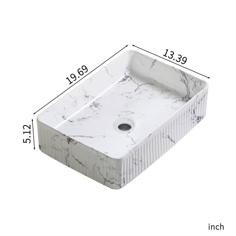 Modern Ceramic Art Basin Sink Set with Textured Surface