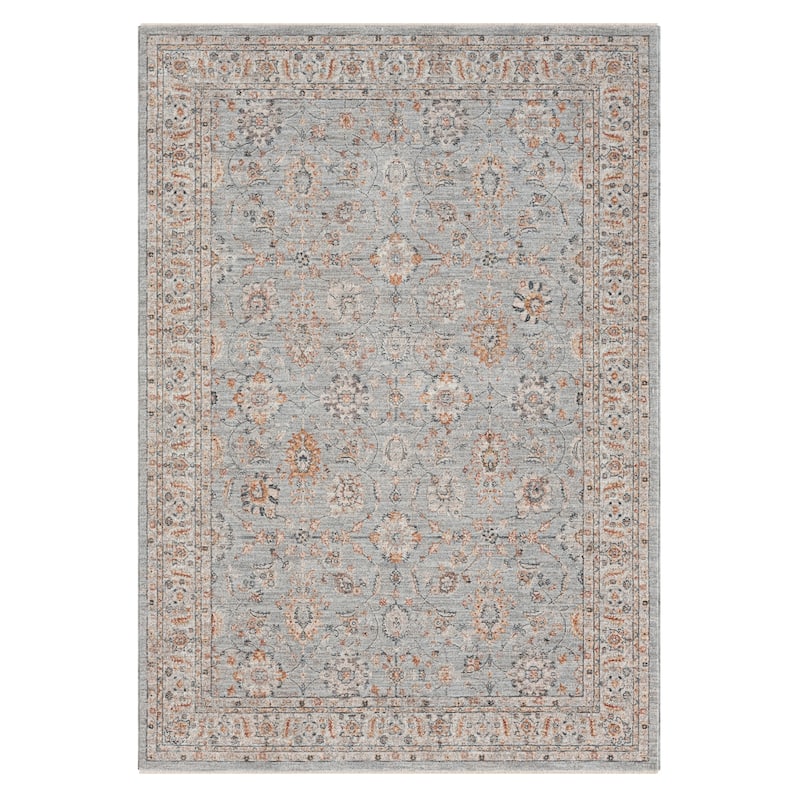 Terra by Obeetee Manor Sarouk Rug - Silver - 7'9"